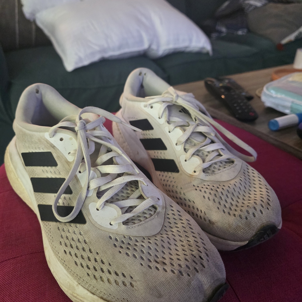 Adidas White and Black Running Shoes